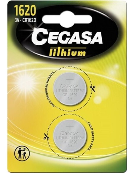 BLISTER 2 PILAS CEGASA LITO BOTON CR1620 3V