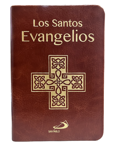 Los santos Evangelios minibolsillo piel cruz dorada