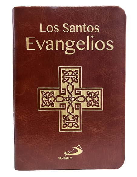 Los santos Evangelios minibolsillo piel cruz dorada