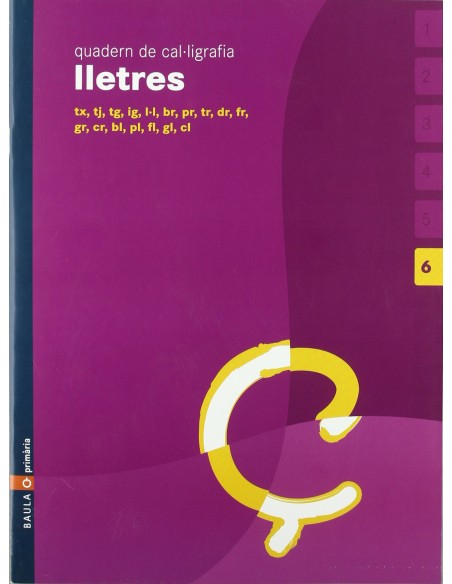 CAT056QUADCALLIGRAFIA LLETRES 5ANYS TX TJ TQ IG 