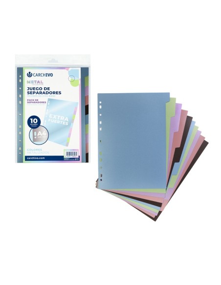 49081099 divisor Cartón, Polipropileno (PP) Multicolor 10 pieza(s)