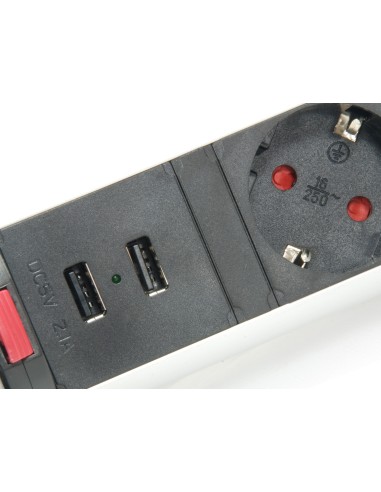 333304 unidad de distribución de energía (PDU) Negro, Plata 3 salidas AC