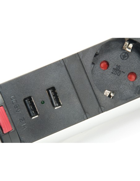 333304 unidad de distribución de energía (PDU) Negro, Plata 3 salidas AC