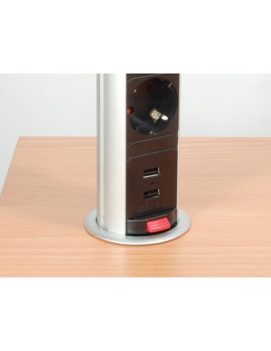 333304 unidad de distribución de energía (PDU) Negro, Plata 3 salidas AC