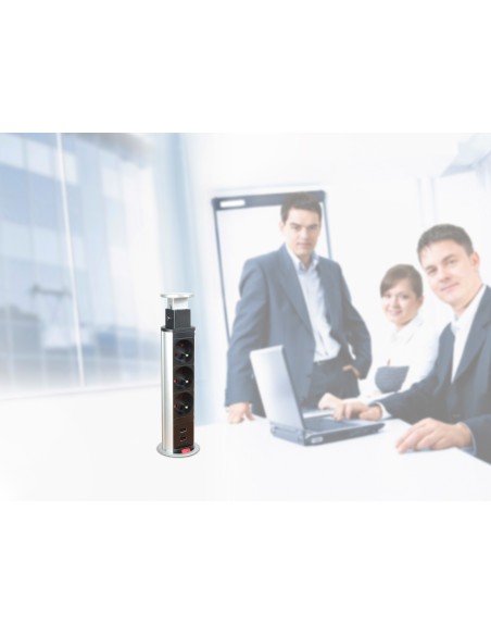 333304 unidad de distribución de energía (PDU) Negro, Plata 3 salidas AC