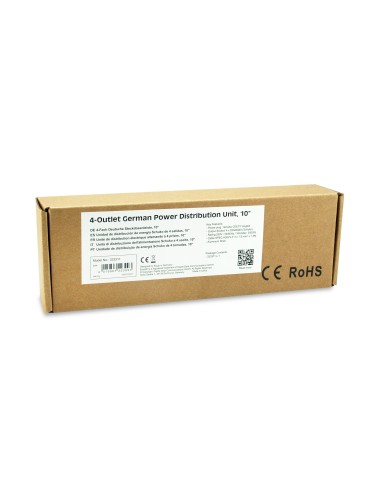 333311 unidad de distribución de energía (PDU) 4 salidas AC 1U Negro, Plata