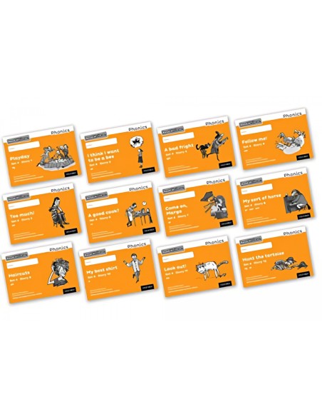 READ WRITE INCPHONICS BLACKampWHITE ORANGE 4 STORY PACK 12
