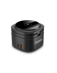 WCP311 cargador de dispositivo móvil Auriculares, Smartphone, Reloj inteligente Negro USB Cargador inalámbrico Carga rápida Inte