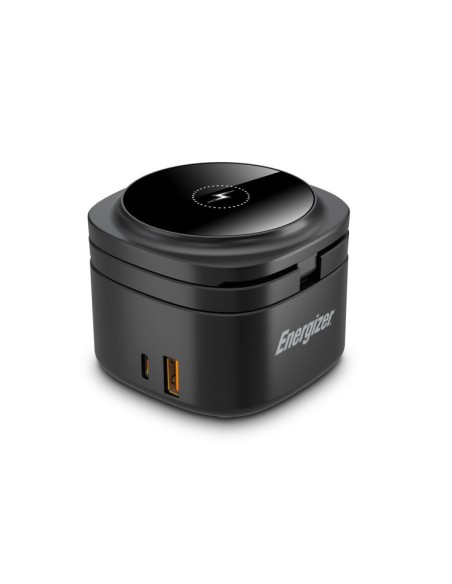 WCP311 cargador de dispositivo móvil Auriculares, Smartphone, Reloj inteligente Negro USB Cargador inalámbrico Carga rápida Inte