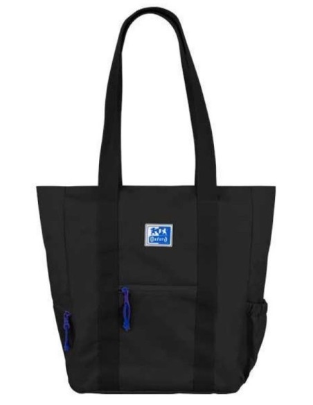 Bolso tote bag b trendy 34x32x12 color negro oxfbag