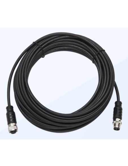 CBL-PWRD100-M12M12 cable de transmisión Negro 10 m M12