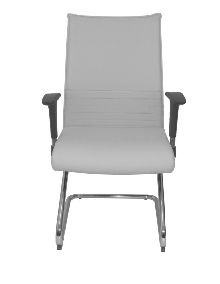 Sillón Albacete confidente patín similpiel blanco