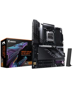 B850 AORUS ELITE WIFI7 Placa Base - Procesadores AMD Ryzen Serie 9000, VRM digital de 14+2+2 fases, hasta 8200MHz DDR5 (OC), 1xP