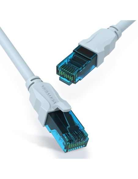 Cable de Red RJ45 UTP VAP-A10-S100 Cat.5e/ 1m/ Azul y Negro