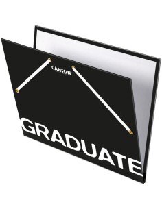 Carpeta dibujo carton con gomas 26x31cm canson graduate color negro
