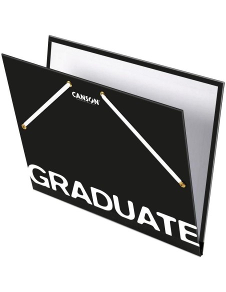 Carpeta dibujo carton con gomas 26x31cm canson graduate color negro