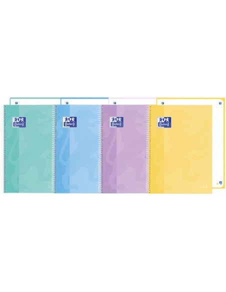 Paq 5 cuaderno espiral europeanbook1 a5 80h 90g dots microperforado touch colores pastel Paq 5 cuaderno espiral europeanbook1 a5 80h 90g dots microperforado touch colores pastel