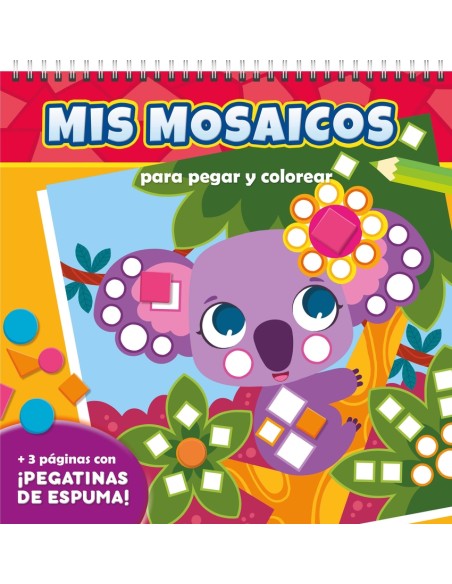 MIS MOSAICOS PARA PEGAR Y COLOREAR ANIMALES SALVAJES