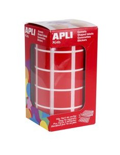 ROLLO GOMETS CUADRADOS ROJO AUTOADHESIVOS 20MM