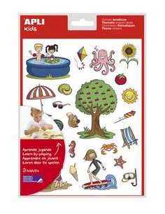 BLISTER 3 HOJAS GOMETS VERANO AUTOADHESIVOS