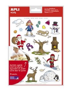 BLISTER 3 HOJAS GOMETS INVIERNO AUTOADHESIVOS