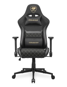 Armor One V2 Gold F Silla para videojuegos universal Asiento acolchado tapizado Negro, Oro