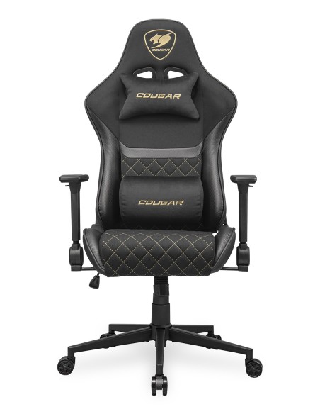Armor One V2 Gold F Silla para videojuegos universal Asiento acolchado tapizado Negro, Oro