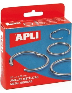 C 20 ANILLAS METALICAS 25MM ARTICULADAS APLI