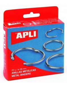 C 20 ANILLAS METALICAS 38MM ARTICULADAS APLI