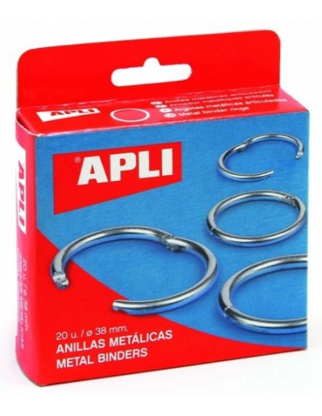 C 20 ANILLAS METALICAS 38MM ARTICULADAS APLI