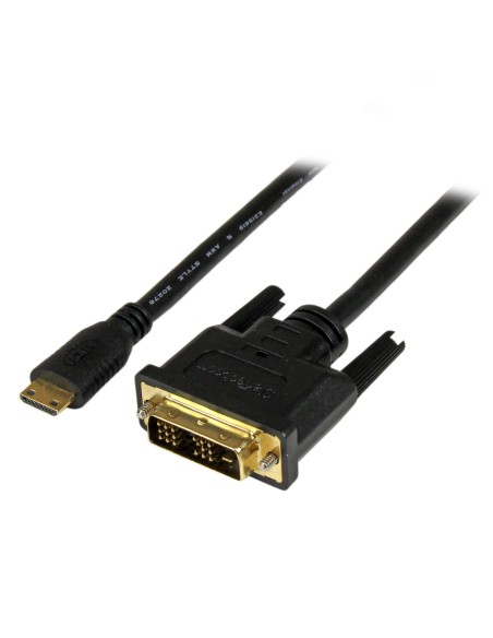 Cable de 1m Mini HDMI a DVI - Cable DVI-D a HDMI (1920x1200p) - Mini HDMI Macho de 19 Pines a DVI-D Macho - Cable Adaptador para
