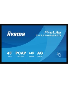 T4329AS-B1AG pantalla de señalización Panel plano interactivo 108 cm (42.5") LED Wifi 500 cd / m² 4K Ultra HD Negro Pantalla tác