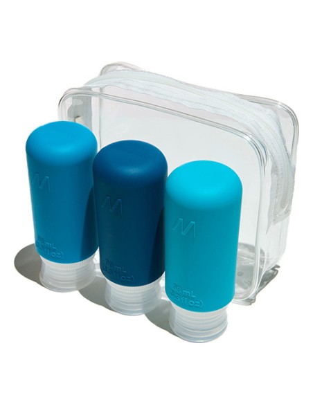 TRBOTTLES3BL botella y recipiente de viaje Silicona Botella flexible