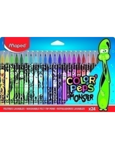 ROTUL. MAPED COLOR´PEPS MONSTER EST. 24 - Pack de 12 unidades