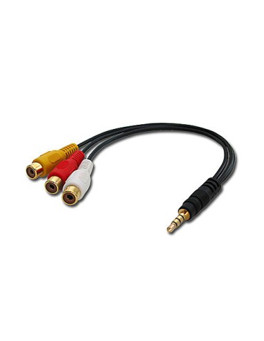 35539 cable de vídeo compuesto 0,25 m 3,5mm 3 x RCA Negro