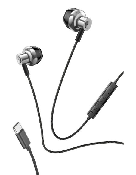 8434847070889 Auriculares Alámbrico Dentro de oído Llamadas/Música USB Tipo C Negro, Plata