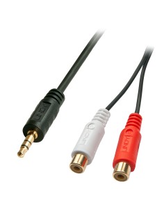 35678 cable de audio 0,25 m 2 x RCA 3,5mm Negro, Rojo, Blanco