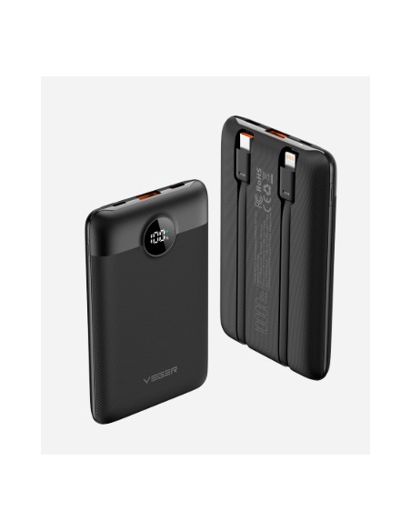 VG-W1170 batería externa Polímero de litio 10000 mAh Negro