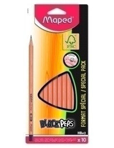 LAPIZ MAPED BLACK PEPS - HB B/10 - Pack de 12 unidades