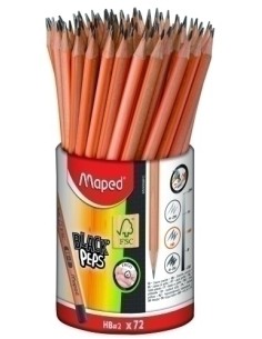 LAPICES MAPED GRAFITO BLACK PEPS B/72