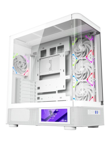 QUANTUM PRO, TORRE GAMING , 4x VENTILADORES, PWM, BTF, PANTALLA 6,2" , TIPO C , ATX, BLANCA