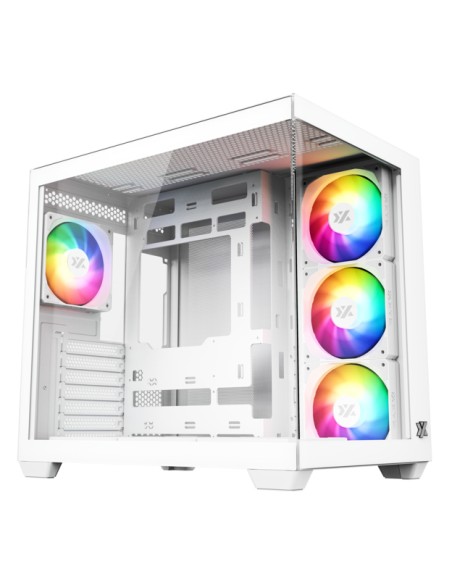 TESSERACT X, TORRE GAMING,DUAL CHAMBER, 7x VENTILADORES, CRISTAL,BTF, TYPO C, ATX, BLANCA
