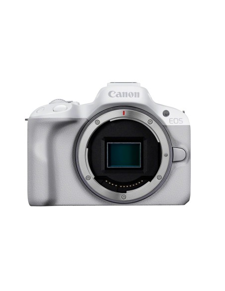 EOS R50, White + RF-S 18-45mm F4.5-6.3 IS STM Kit MILC 24,2 MP CMOS 6000 x 4000 Pixeles Blanco