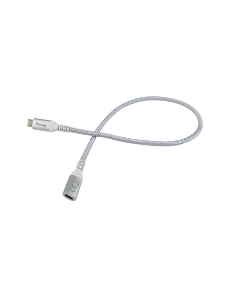 128375 Cable de extensión USB 3.2 Gen 2 C a C, 0,5m, M/F, 4K/60Hz, 10Gbps, Blanco