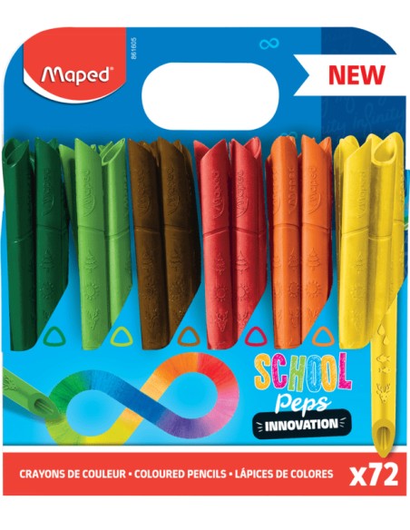 Creativ 861605 lápiz de color Beige, Negro, Marrón, Verde, Azul claro, Verde claro, Marina, Naranja, Rosa, Rojo, Amarillo 72 pie