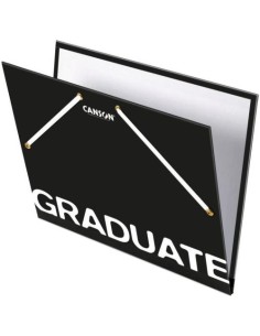 Carpeta dibujo carton con gomas 32x45cm canson graduate color negro