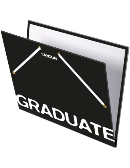 Carpeta dibujo carton con gomas 32x45cm canson graduate color negro