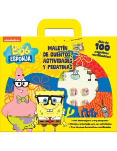 Bob Esponja Maletin de cuentos actividades y pegatinas