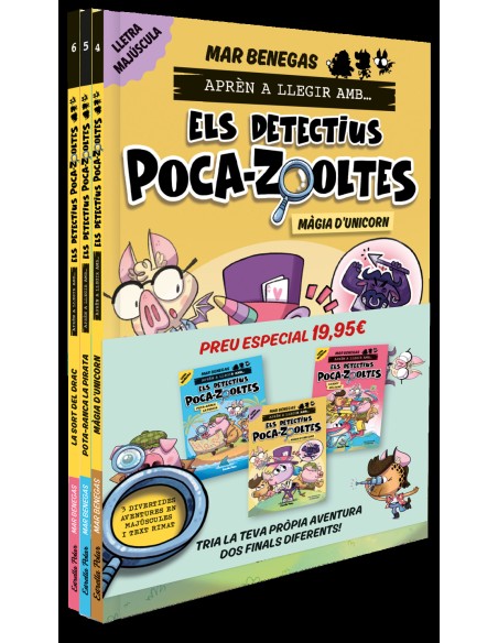 PACK Apren a llegir amb Els detectius Poca zooltes 45 i 6 En lletra MAJUS