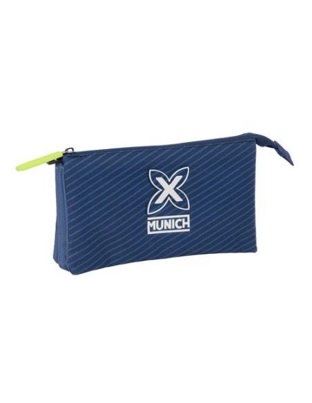 PORTATODO TRIPLE MUNICH BLUE INDIGO 22x12x3cm